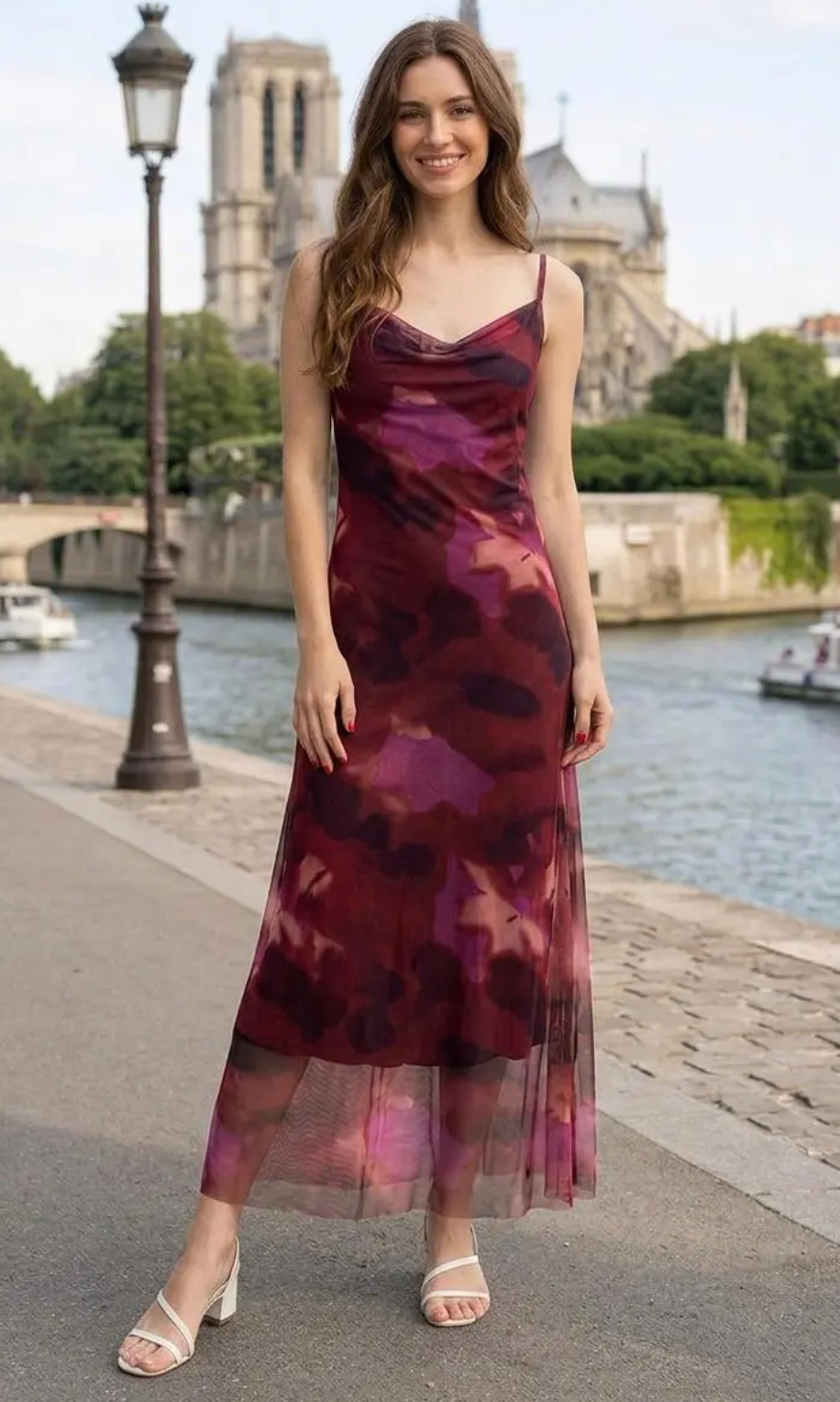 Purple maxi dress