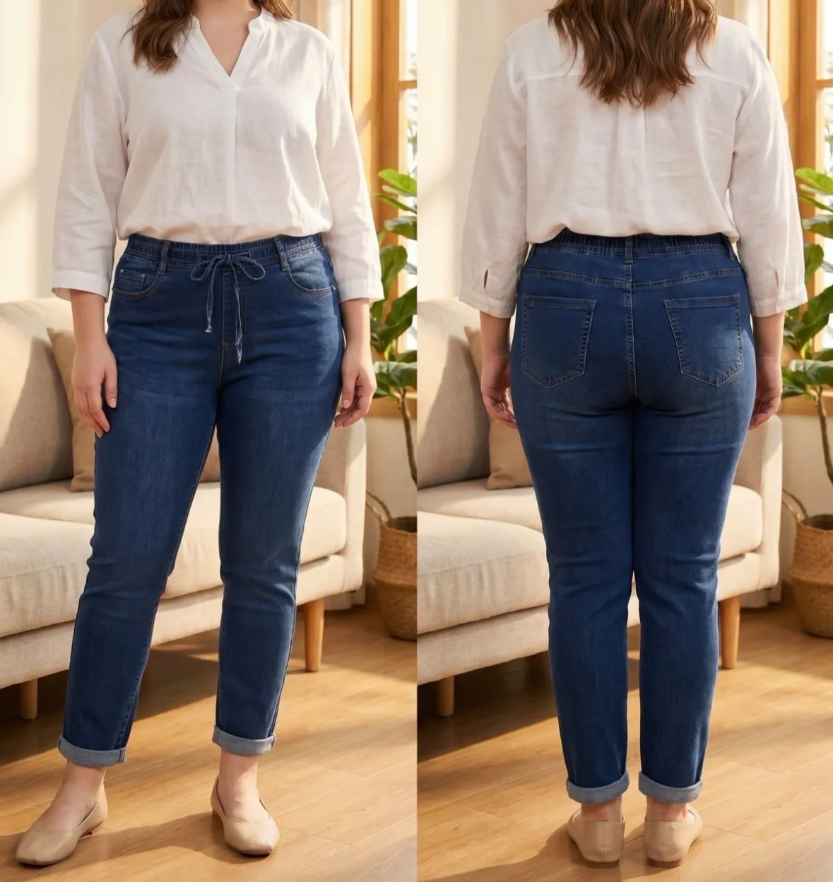 Turn up jeans sizes 10-20