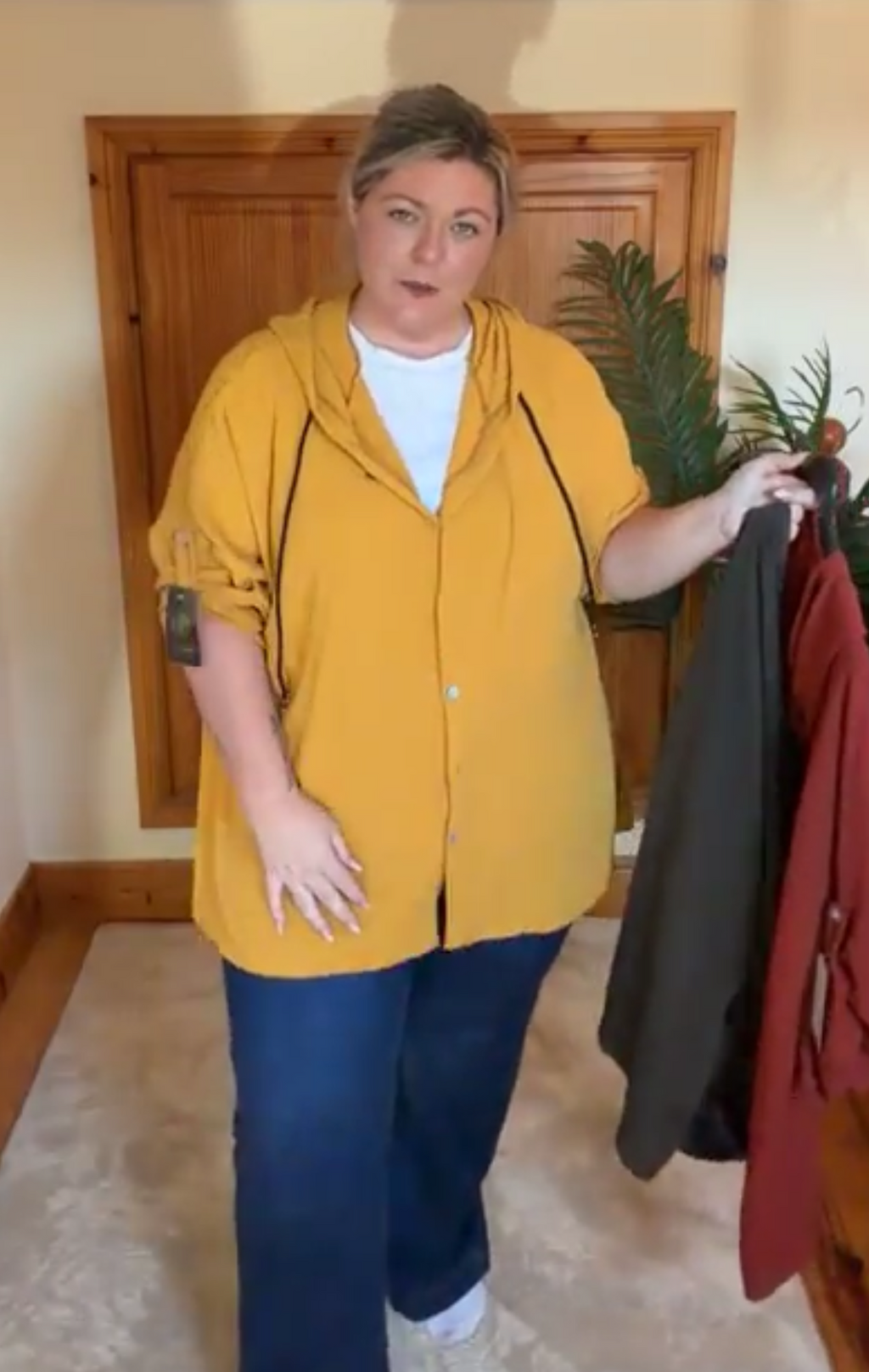 Mustang blouse with hood