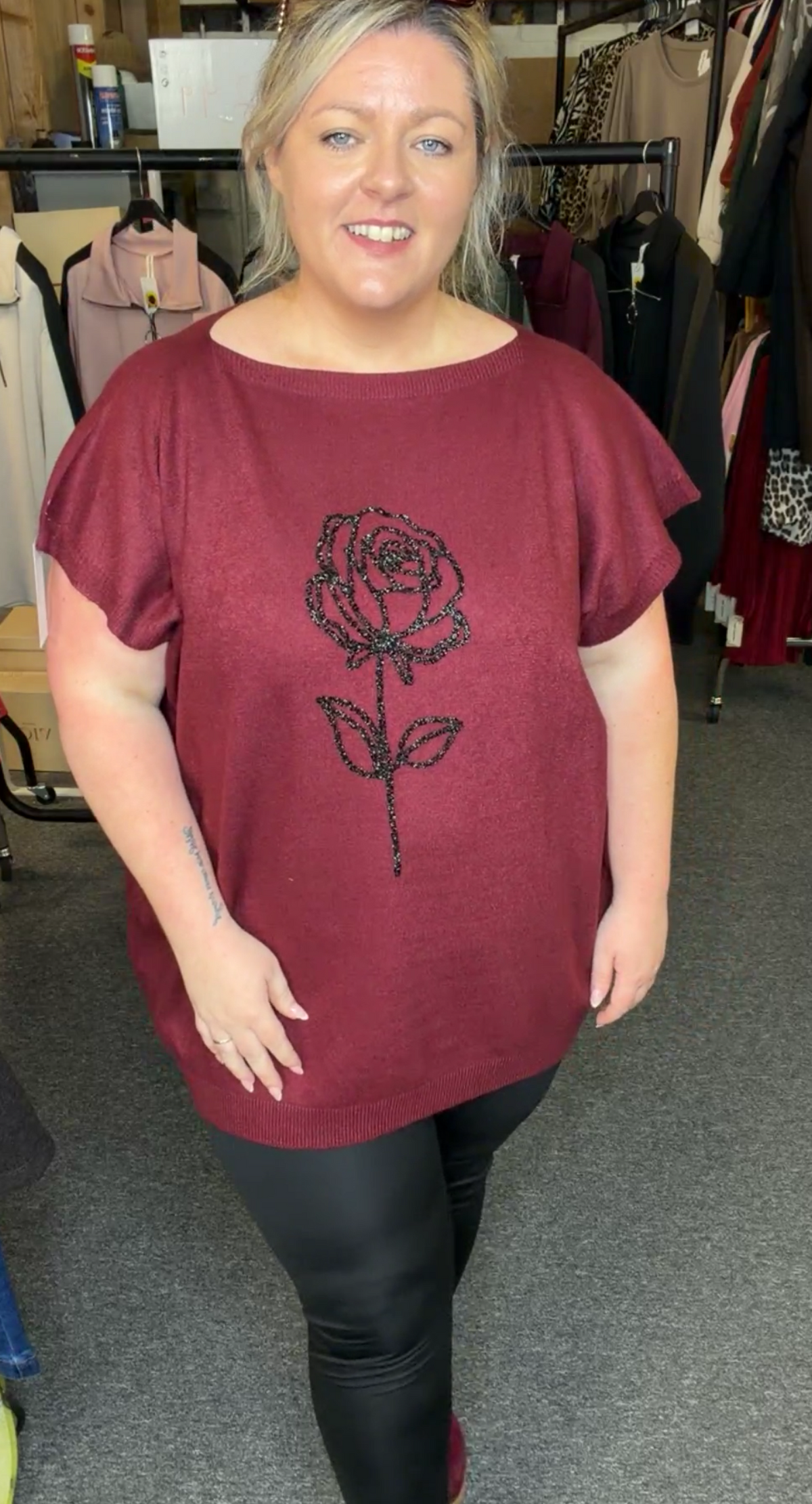Crystal rose knitwear