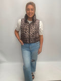 Reversible leopard gilet