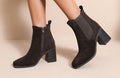 Chocolate suede ankle boots