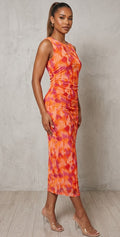 Orange mesh maxi